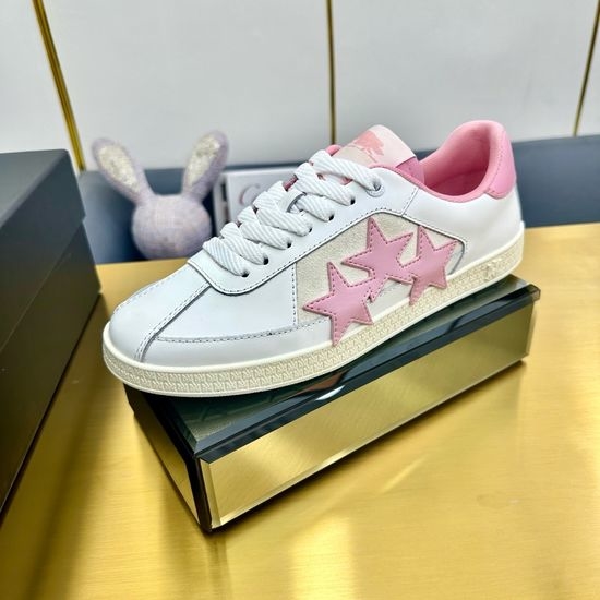 Ami Premium Leather Fashion Pattern Decor Skate Sneakers