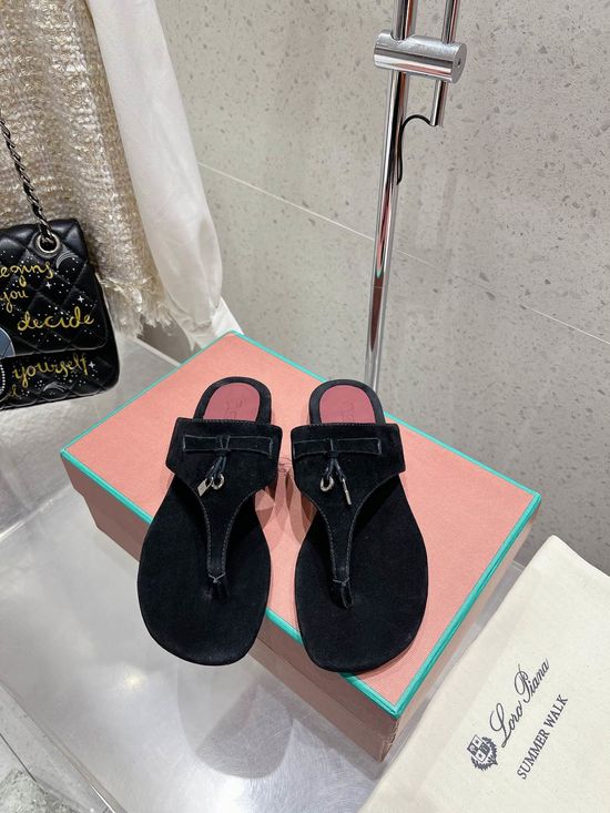 Loro Piana Soft Flat Thong Sandals Non-slip Casual Daily Wear Footwear