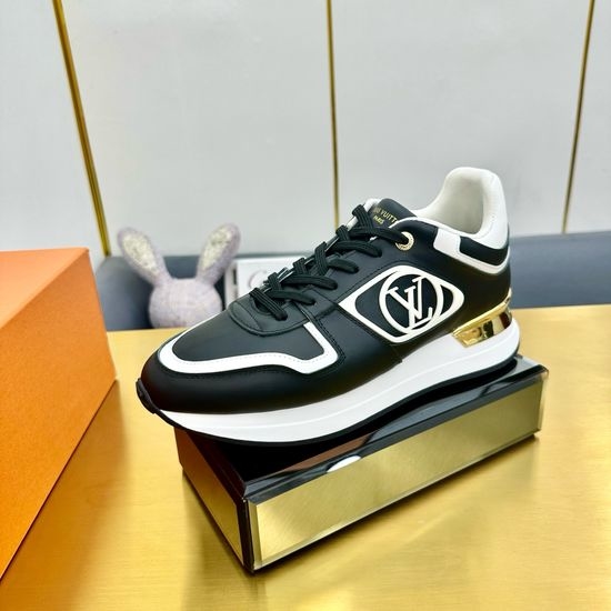 Louis Vuitton LV Comfortable Running Sneakers with Leather Upper
