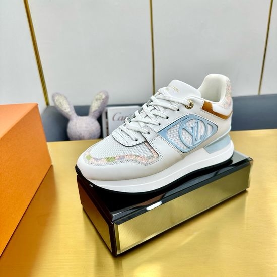Louis Vuitton LV Comfortable Running Sneakers with Leather Upper