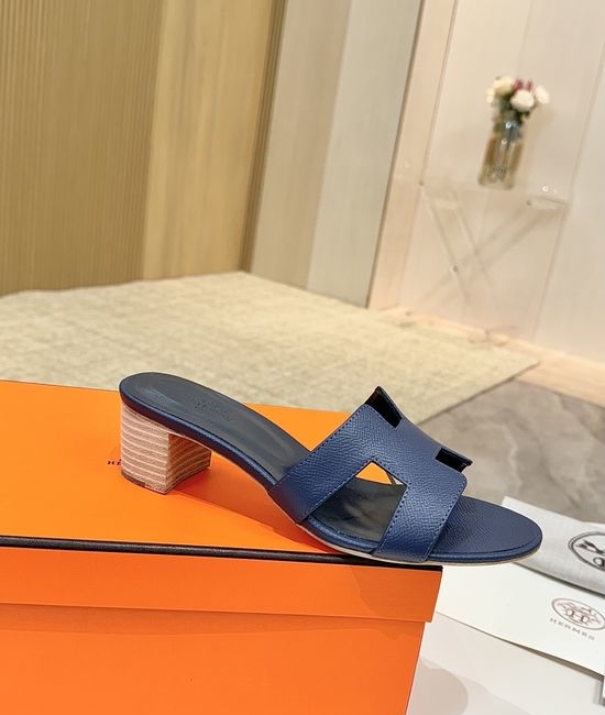 Hermes Low Heel Premium Leather Shoes with Leather Sole
