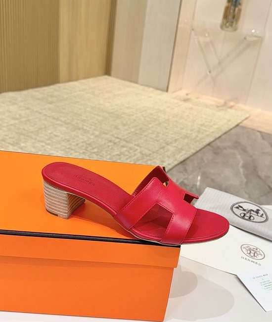 Hermes Low Heel Premium Leather Shoes with Leather Sole
