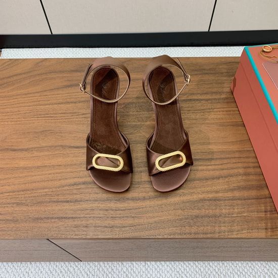 Loro Piana Minimalist Sandals with Custom Hardware and Leather Sole