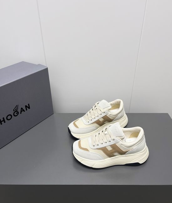 Hogan Color Block Thick Sole Comfort Casual Sneakers