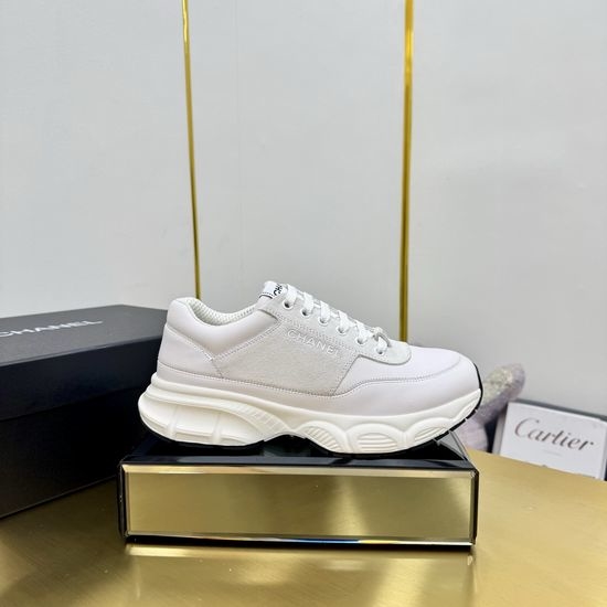 Chanel Embroidered Leather Casual Versatile Comfortable Sports Sneakers