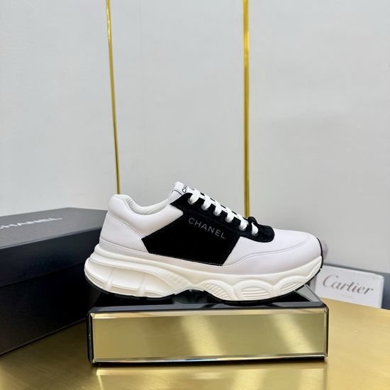 Chanel Embroidered Leather Casual Versatile Comfortable Sports Sneakers