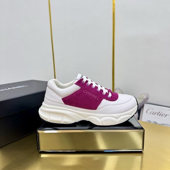 Chanel Embroidered Leather Casual Versatile Comfortable Sports Sneakers