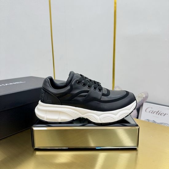 Chanel Embroidered Leather Casual Versatile Comfortable Sports Sneakers