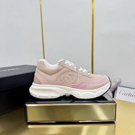 Chanel Embroidered Leather Casual Versatile Comfortable Sports Sneakers