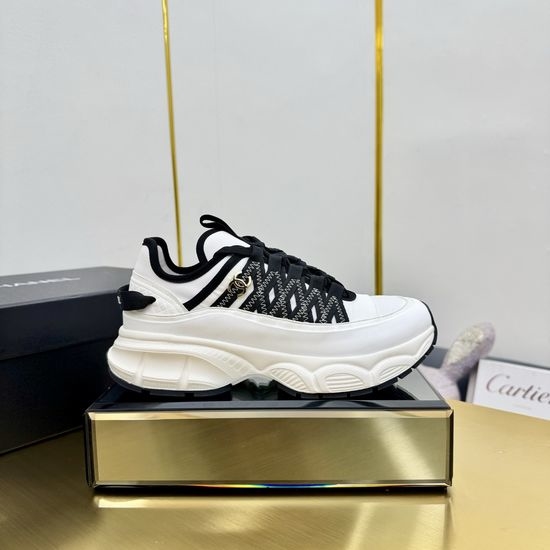 Chanel Embroidered Leather Casual Versatile Comfortable Sports Sneakers