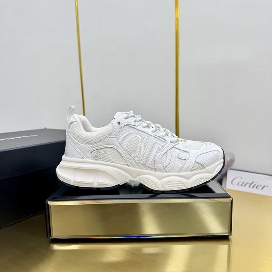 Chanel Embroidered Leather Casual Versatile Comfortable Sports Sneakers