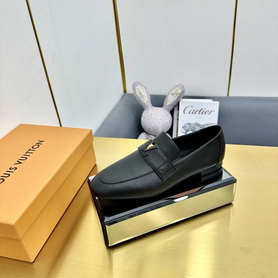 Louis Vuitton Elegant Leather Mary Jane Shoes With Premium Sole