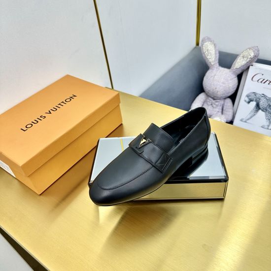 Louis Vuitton Elegant Leather Mary Jane Shoes With Premium Sole