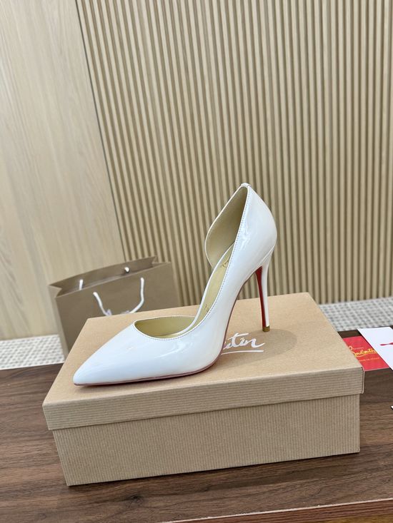 Christian Louboutine Patent Leather Cutout High Heel Dress Shoes