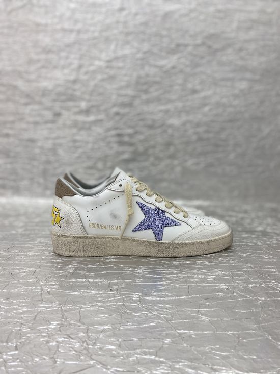 Golden Goose Handcrafted Distressed Leather Sneakers with Logo Details