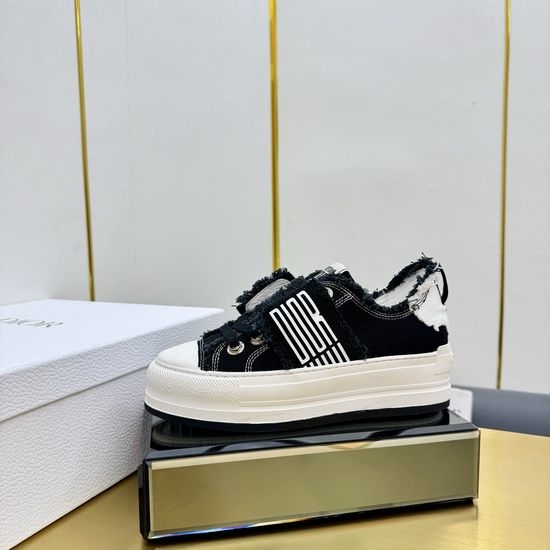 Christian Dior CD Premium Thick Sole Canvas Casual Comfortable Sneakers