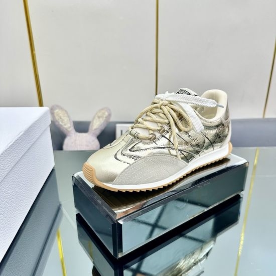 Christian Dior CD Premium Canvas Platform Sneakers With Signature Accents