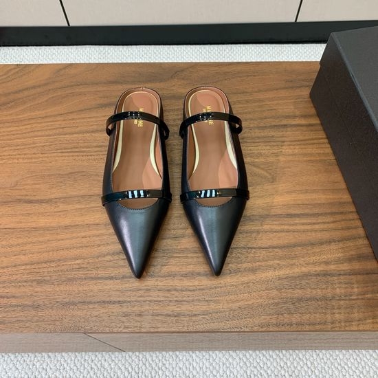 Alo Leather Flat Mules Soft Lining Durable Sole Daily Wear