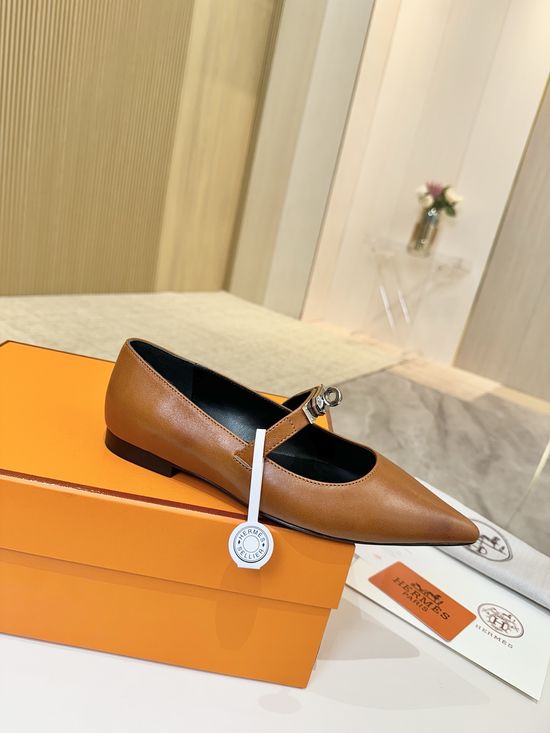 Hermes Premium Leather Sole, Authentic Development, Luxury Footwear