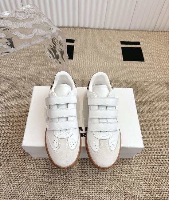 Max Mara Classic Velcro Trainers with Premium Leather Finish