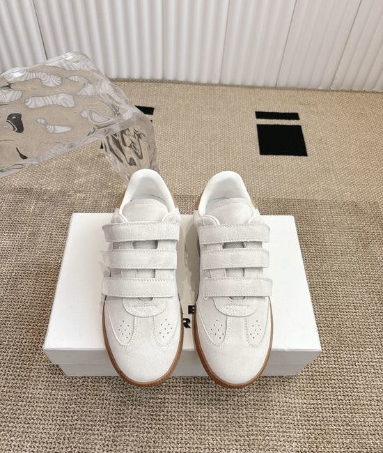 Max Mara Classic Velcro Trainers with Premium Leather Finish
