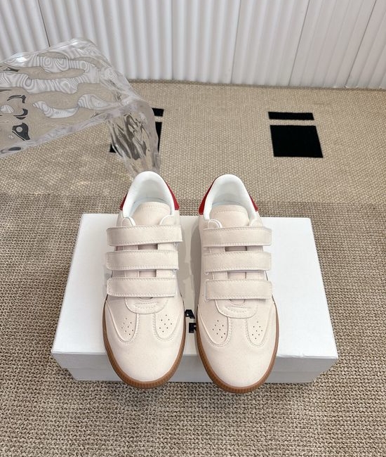 Max Mara Classic Velcro Trainers with Premium Leather Finish