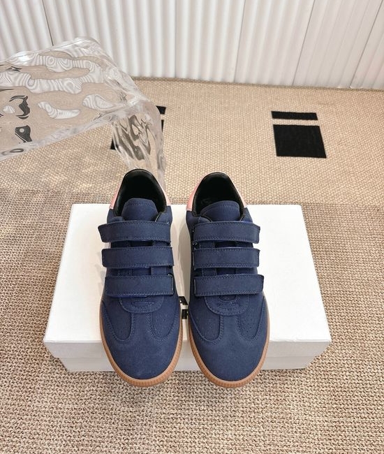 Max Mara Classic Velcro Trainers with Premium Leather Finish