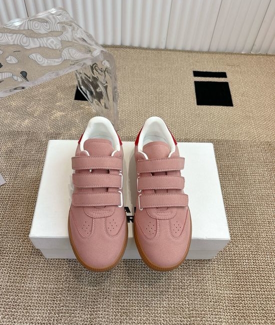 Max Mara Classic Velcro Trainers with Premium Leather Finish