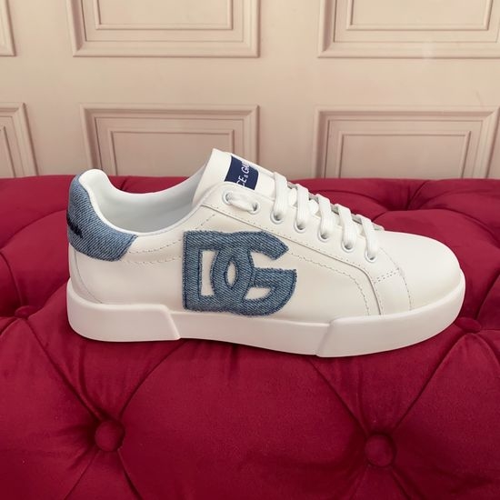 Dolce & Gabbana Silk Cowhide Denim Fabric Classic Casual Footwear