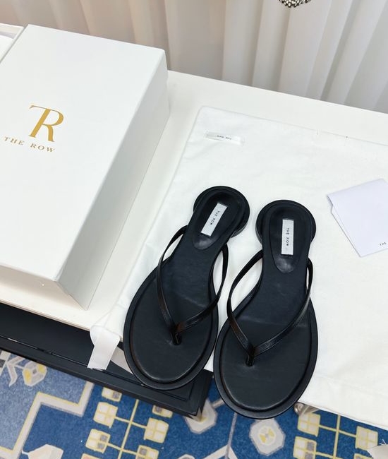 The Row Premium Leather Thong Slippers Premium Comfort Casual Wear