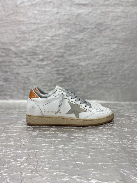 Golden Goose Handcrafted Distressed Leather Sneakers with Logo Details