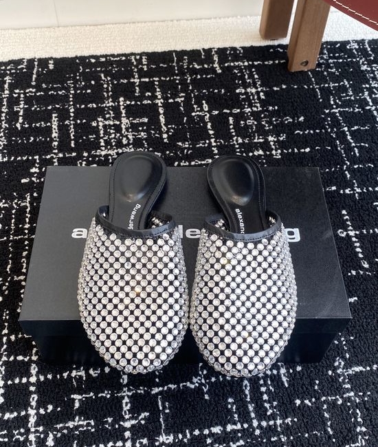 Alexander Wang Studded Slide Sandals Suede Lining Durable Anti-slip Sole
