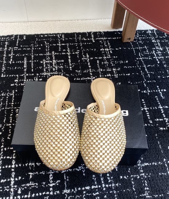Alexander Wang Studded Slide Sandals Suede Lining Durable Anti-slip Sole