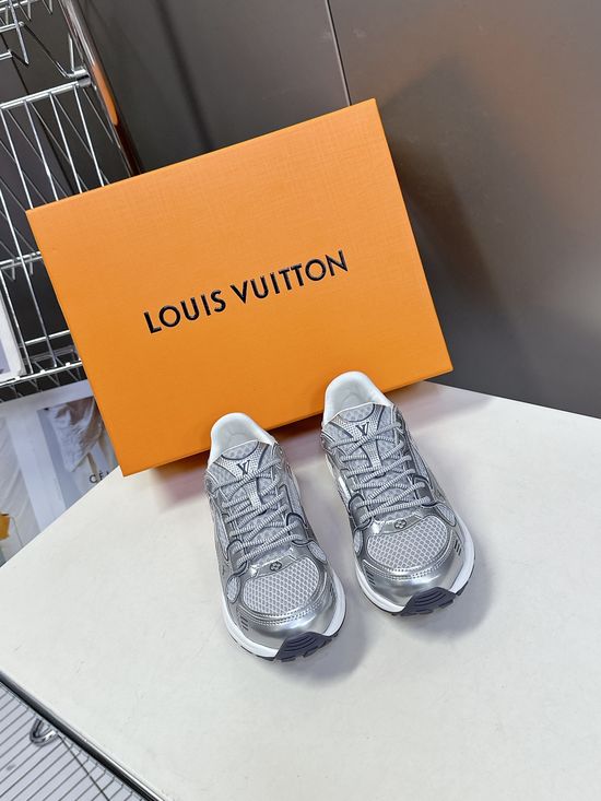 Louis Vuitton Couple s Tech Fabric Running Shoes with Classic Design