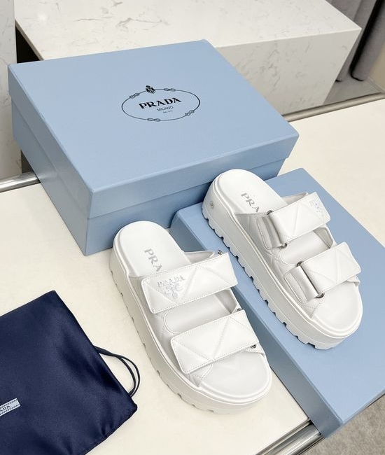 Prada Adjustable Leather Comfortable Non-slip Summer Sandals