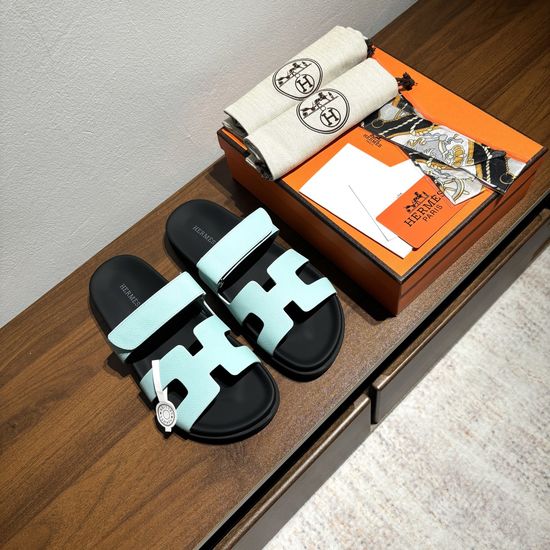 Hermes Palm-grain Calfskin Non-slip Comfortable Casual Sandals