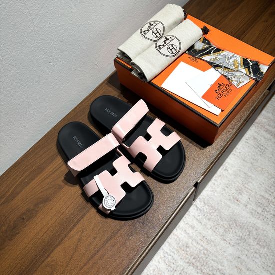 Hermes New Color Calfskin Non-slip Comfortable Casual Sandals