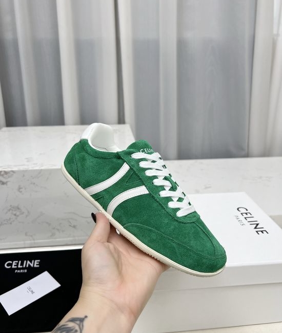 Celine Low-top Lace-up Suede Leather Casual Sneakers
