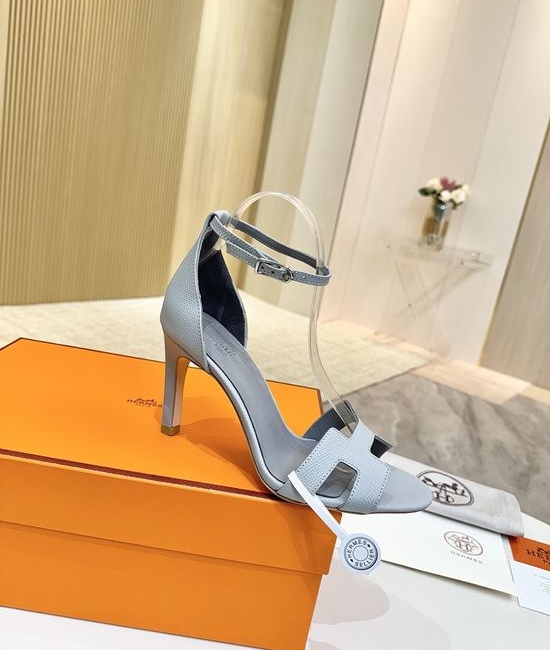 Hermes High Heel Premium Leather Pumps with Leather Sole