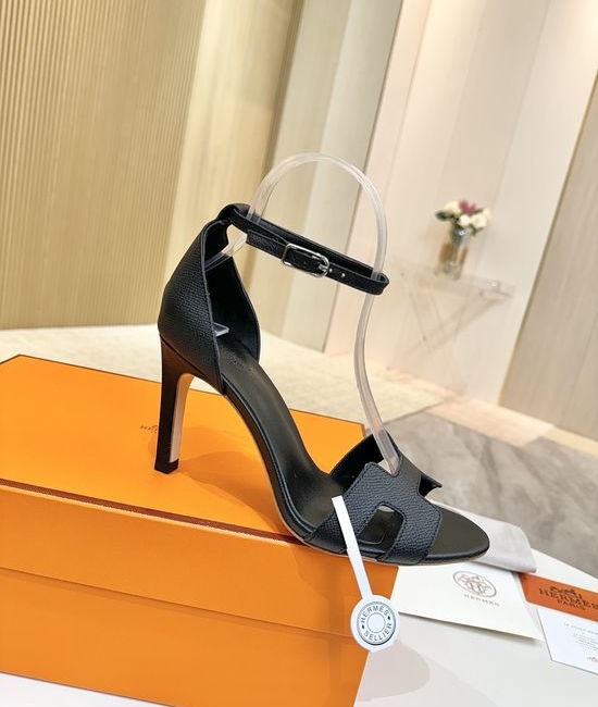 Hermes High Heel Premium Leather Pumps with Leather Sole