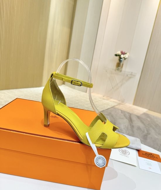 Hermes Premium Leather Pumps with Genuine Leather Sole
