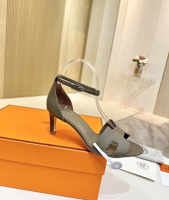 Hermes Premium Leather Pumps with Genuine Leather Sole