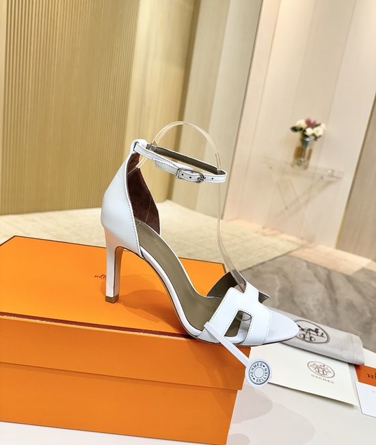 Hermes High Heel Premium Leather Pumps with Leather Sole