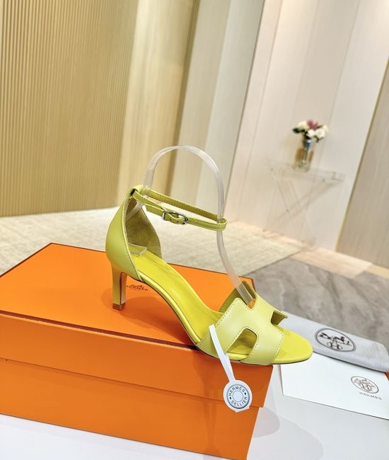 Hermes Premium Leather Pumps with Genuine Leather Sole