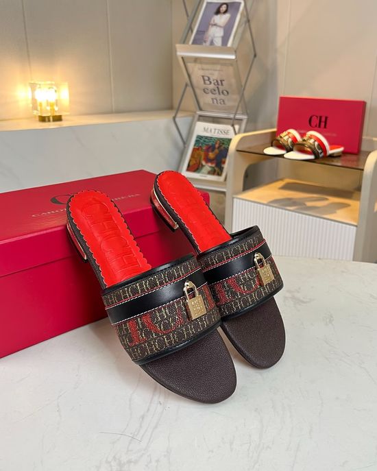 Hermes Genuine Cowhide Comfortable Flat Slide Sandals
