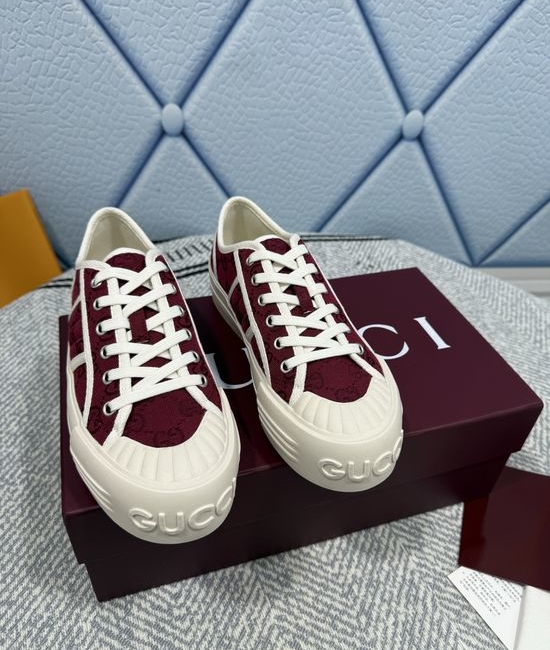 Gucci Color Block Canvas Casual Low Top Skate Sneakers