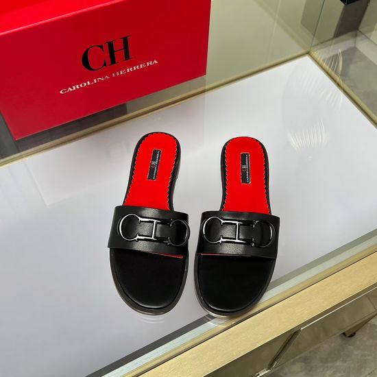Hermes Cowhide Flat Slide Sandals Sheepskin Lining Rubber Sole