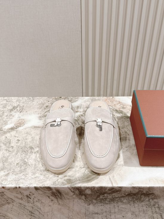 Loro Piana Soft Cozy Slip On Mules with Non Slip Flexible Sole