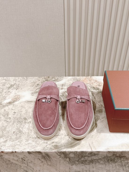 Loro Piana Soft Cozy Slip On Mules with Non Slip Flexible Sole