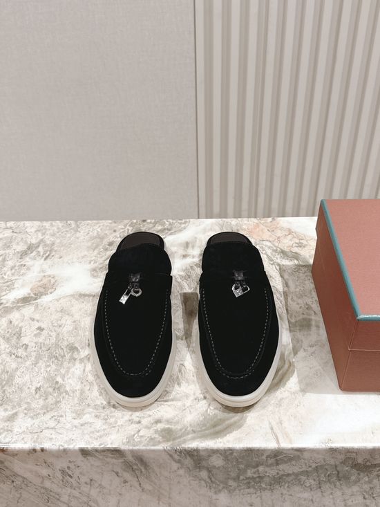 Loro Piana Soft Cozy Slip On Mules with Non Slip Flexible Sole